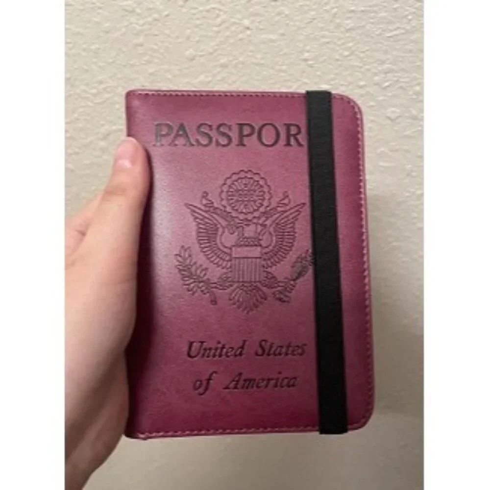 New Passport Holder Cover Wallet Travel Essentials RFID Blocking Leather Case